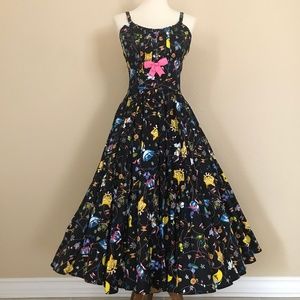 Pinup Girl Clothing Ella Dress in Alice in Wonderland Print by Stephanie Buscema